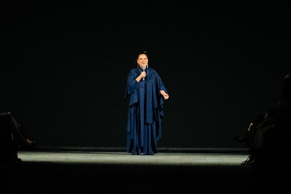 Maori designer and entrepreneur Kiri Nathan opens the Kahui Collective show.