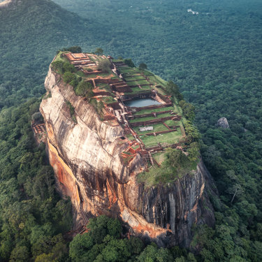 Sigiriya, an ancient fortress and a major tourist drawcard in central Sri Lanka. 
