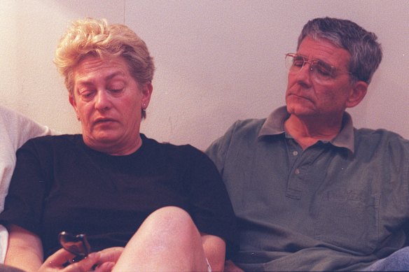Parents of missing French tourist Antoine Herran, Francoise and Jean-Francois, in Sydney.