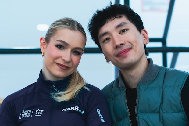Holly Harris and Jason Chan, Australia’s Olympic ice dance team.