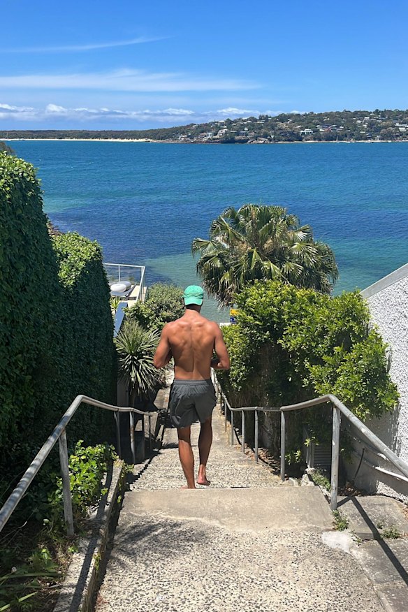 Marlee Silva’s “soft launch” photograph of her boyfriend heading down to the water.