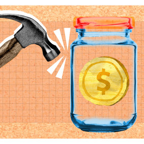 Bank customers are using online ‘jars’ to save, labelled with different goals.