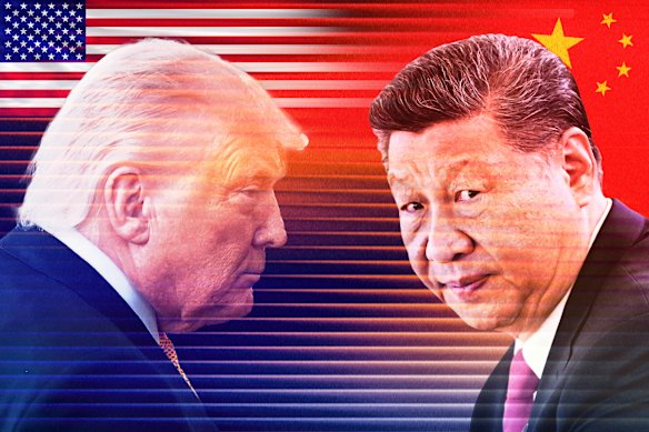 China and Xi Jinping (right) go into the meeting in a much stronger position than Donald Trump, one expert says.
