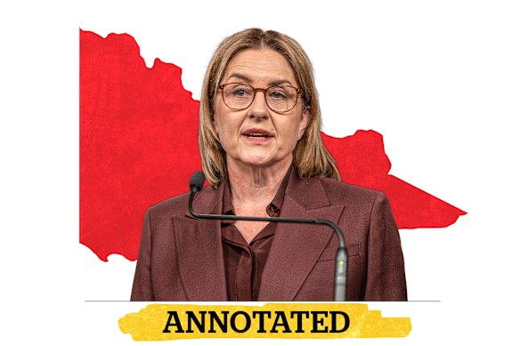 Jacinta Allan’s resignation speech - annotated.