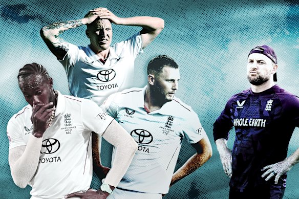 England’s bowlers have failed to keep Australia’s batsmen under pressure, and it’s up to coach Brendon McCullum to act.