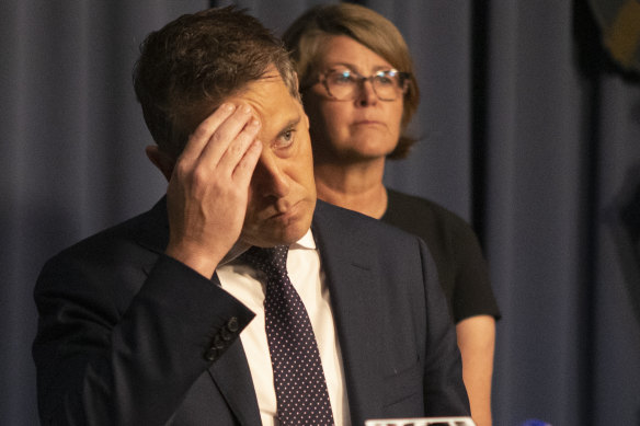 Ryan Park addresses the media on Wednesday.