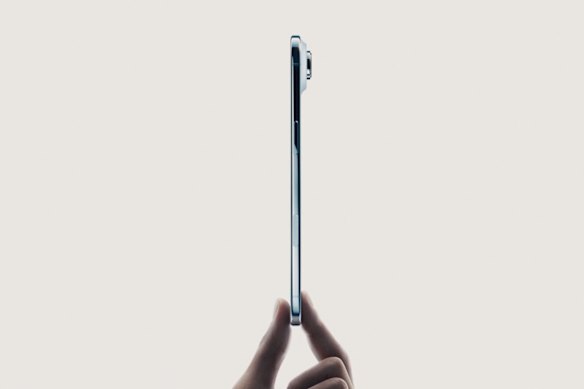The iPhone Air has the same chip as the new Pro phones and a larger screen than the standard iPhone 17, but is thinner and lighter.