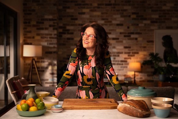 Annabel Crabb says she feels more at ease hosting Kitchen Cabinet now than she did at the beginning. 