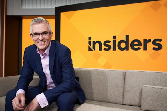 The Insiders couch: a healthy, rotating door of journalists.
