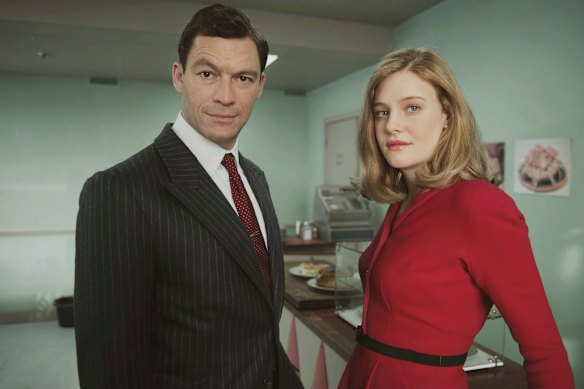 Dominic West and Romola Garai in The Hour.