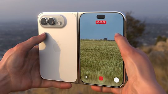 A render of the foldable iPhone.