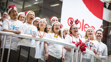 Coles' choir, officially known as the Coles Community Singers, has been running for nearly five years.