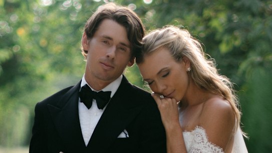 Alex de Minaur and Katie Boulter on their wedding day. 