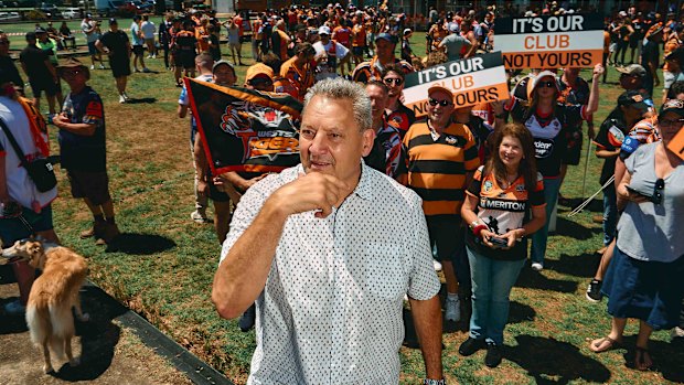 Former Balmain Tigers player Steve Roach, took photos with fans after the speakers had ended.