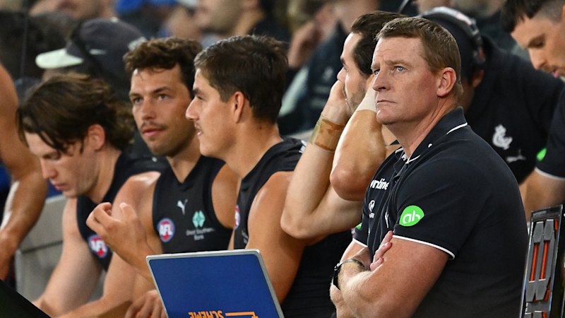The coaching future of Carlton Blues coach Michael Voss is hanging by a thread after North Melbourne Kangaroos mount a stunning comeback win
