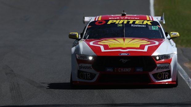 Brodie Kostecki puts his foot down at Bathurst on Saturday.