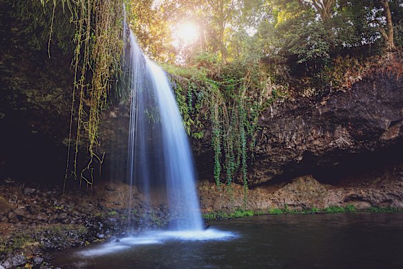 Cool off … Killen Falls in the Northern Rivers region of New South Wales.