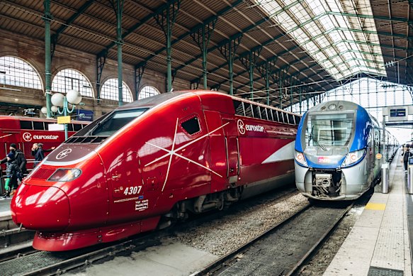 The Eurostar, the only high-speed train used for the journey.