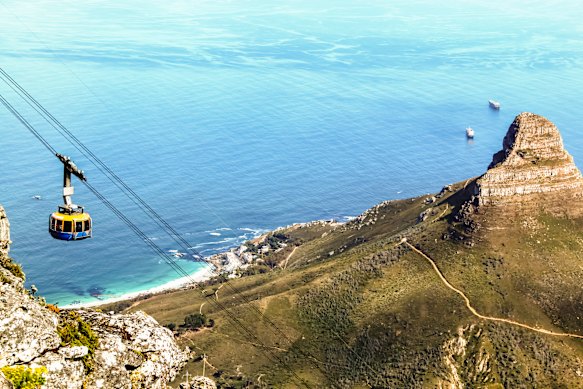 Table Mountain and its cable car.