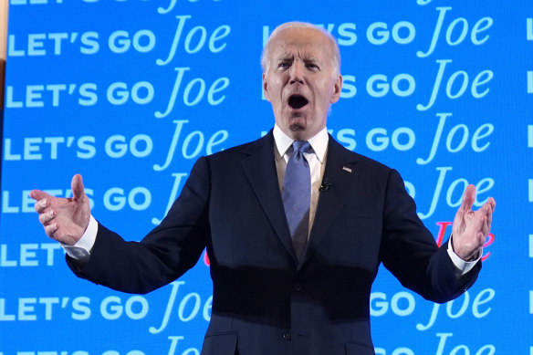 President Joe Biden visits a statesmanlike  statement   ticker  enactment      aft  the debate.