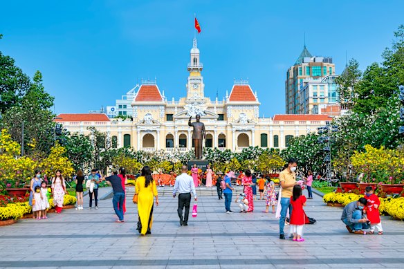 The French colonial style of Ho Chi Minh City Hall.