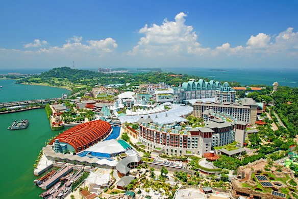 Packed with family-friendly attractions … Sentosa Island.