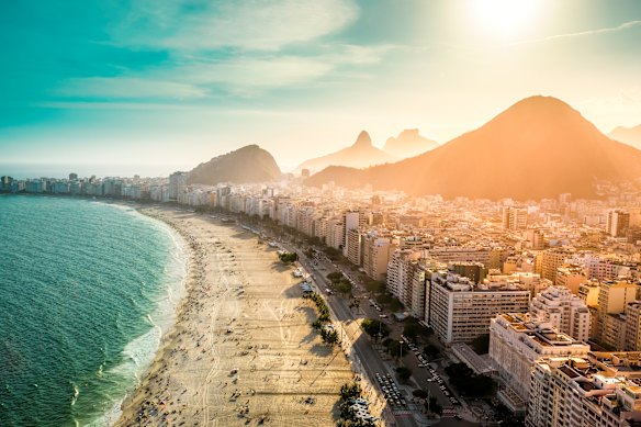 Copacabana Beach in Rio de Janeiro.