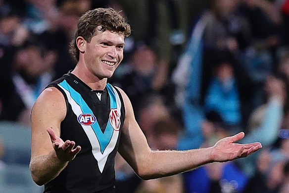 Mitch Georgiades finished with 7.4 against Melbourne.