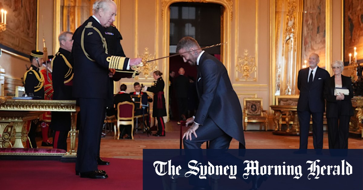 Soccer great is knighted by King Charles III