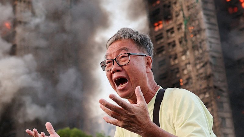 The man whose grief spoke to the world as Hong Kong towers burned