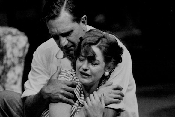 Frankie J. Holden and Genevieve Picot as Roo and Olive in a 1995 production of Summer of the Seventeenth Doll.