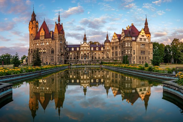 Moszna Castle in southwestern Poland.