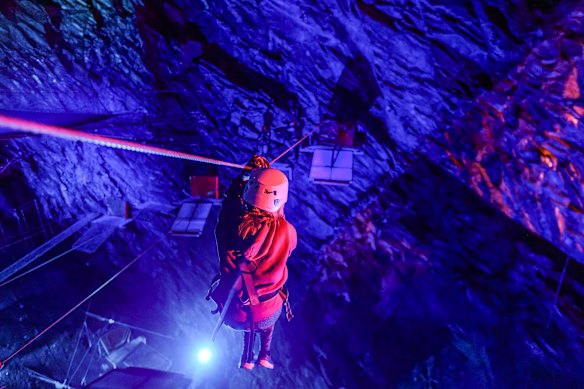 Underground and over the top at Zip World in Llechwedd, Wales. 