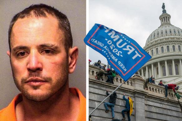 Matthew Huttle, 42, who was last week pardoned by Donald Trump over his role in the January 6 riots, was shot dead by a sheriff’s deputy while allegedly resisting arrest.
