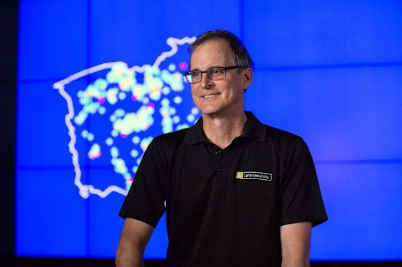 Curtin University Professor and Murujuga rock art emissions study statistician Adrian Baddeley.