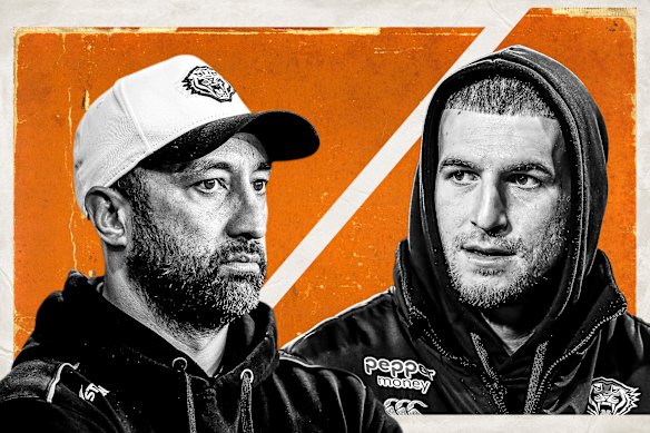 Bust up: Benji Marshall and Adam Doueihi.