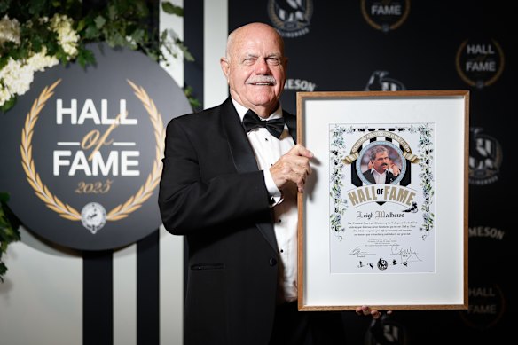 The great Leigh Matthews, who was inducted into the Magpies’ hall of fame.