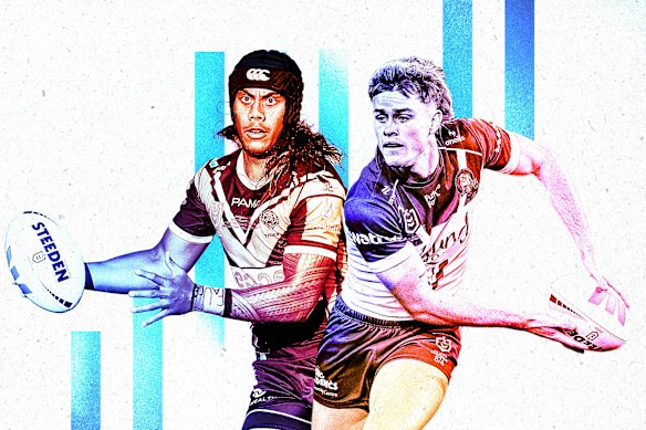 Jarome Luai and Lachlan Galvin will go head-to-head on Sunday.