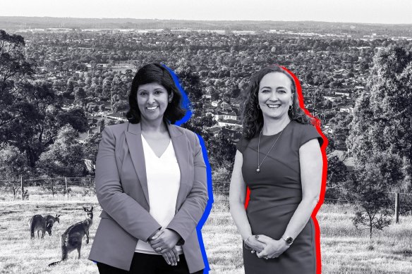 The Aston byelection candidates Roshena Campbell (left) and Mary Doyle.