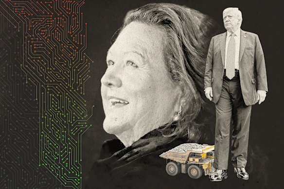 Gina Rinehart has spent big on US tech stocks, prospecting for chips instead of minerals for a change of pace.