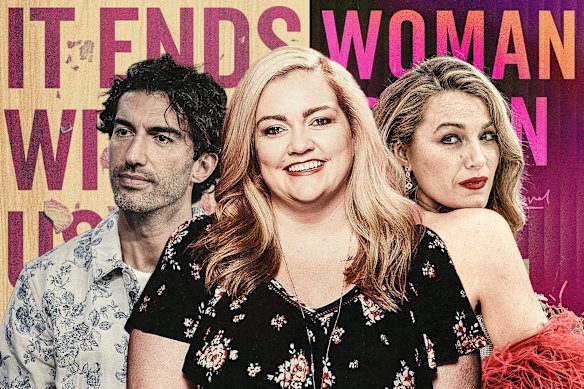 Bestselling author Colleen Hoover (centre) has had to issue multiple disclaimers in the lead-up to the release of her new book Woman Down.