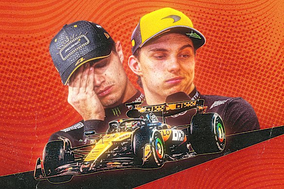 McLaren drivers Lando Norris and Oscar Piastri.