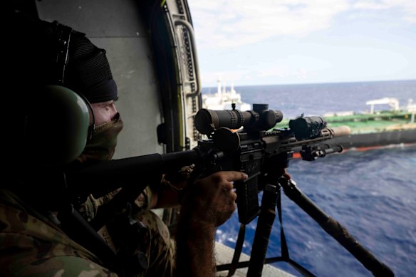 The US military followed the ship more than 15,000 kilometres from the Caribbean to the Indian Ocean.
