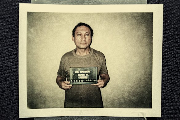 Ousted Panamanian leader Manuel Noriega in a mug shot released by the US Attorney’s office in Miami in 1990.