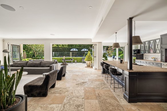 Clarke has renovated the kitchen and living zone since purchasing the abode for $13.01 million in 2021.