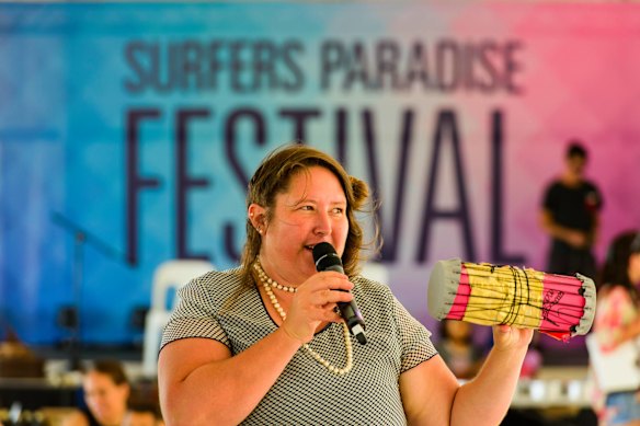 Performance artist Velvet Pesu appeared at and designed costumes for festivals in Queensland’s south-east.