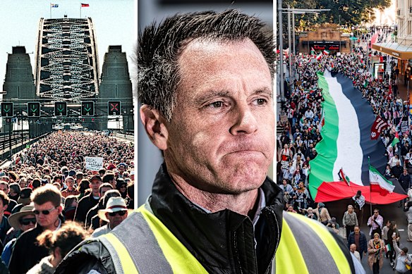 Premier Chris Minns is grappling with a proposed pro-Palestinian march across the Sydney Harbour Bridge.