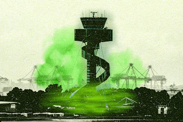 Sydney airport air traffic control, where the raw smell of sewage was overpowering the control deck.