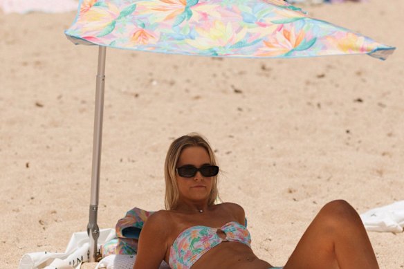 A Swim Shady beach umbrella