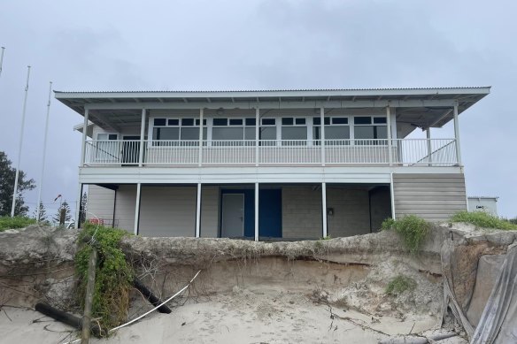 Despite extensive sandbagging efforts from community volunteers, coastal erosion forced the demolition of the Geraldton Sea Rescue building in June 2024.